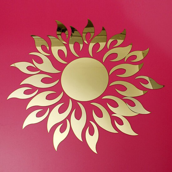 Acrylic 3D Sunflower Mirror Effect Wall Sticker Decal