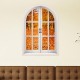 Autumn Leaves 3D Artificial Window View 3D Wall Decals Room PAG Stickers Home Wall Decor Gift