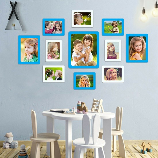 DIY Colorful Magnetic Photo Picture Frames Fridge Refrigerator Magnet Photo Frame For Wall Living Room Decoration