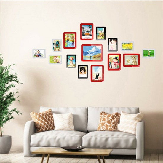 DIY Colorful Magnetic Photo Picture Frames Fridge Refrigerator Magnet Photo Frame For Wall Living Room Decoration