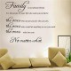 Family Quote Wall Sticker Removable Decal Mural DIY Living Room Art Home Decor