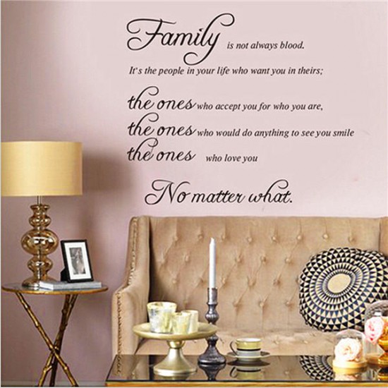 Family Quote Wall Sticker Removable Decal Mural DIY Living Room Art Home Decor