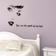 Creative Black Beauty Home Decal Wall Sticker Removable 3D DIY Wallpaper for Room Wall Decor