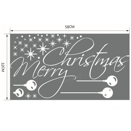 Merry Christmas Snowflake Window Wall Sticker Wall Window Decoration