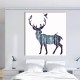 Hand Painted Oil Paintings Simple Style-A Side Face Deer Wall Art For Home Decoration Painting