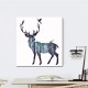 Hand Painted Oil Paintings Simple Style-A Side Face Deer Wall Art For Home Decoration Painting