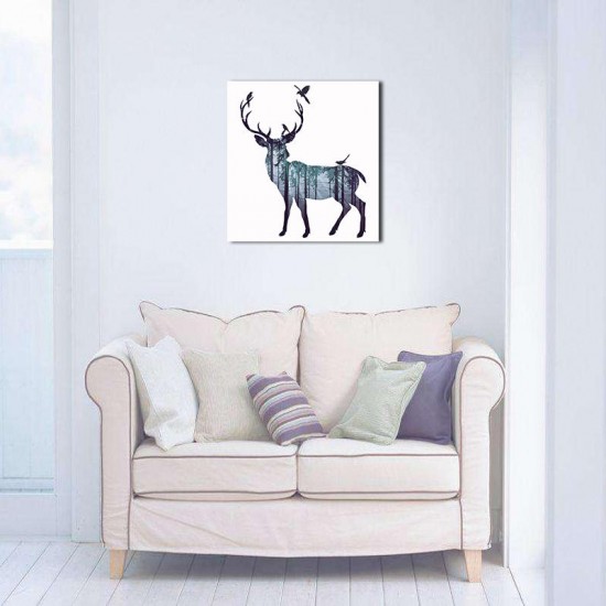 Hand Painted Oil Paintings Simple Style-A Side Face Deer Wall Art For Home Decoration Painting