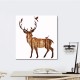 Hand Painted Oil Paintings Simple Style-B Side Face Deer Wall Art For Home Decoration Painting