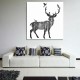 Hand Painted Oil Paintings Simple Style-C Side Face Deer Wall Art For Home Decoration Paintings