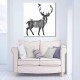 Hand Painted Oil Paintings Simple Style-C Side Face Deer Wall Art For Home Decoration Paintings