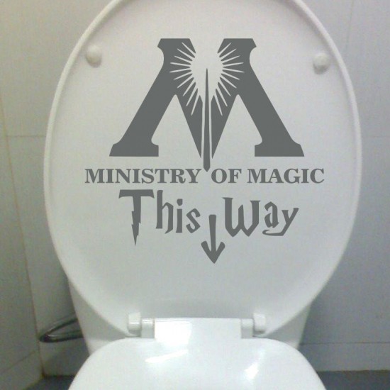 Ministry Of Magic Bathroom Wall sticker Home Decor Toilet Decal DIY Rest Room Wall Decals