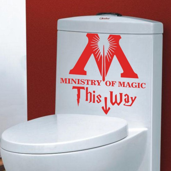 Ministry Of Magic Bathroom Wall sticker Home Decor Toilet Decal DIY Rest Room Wall Decals