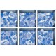 PAG 6pcs 13x13cm Water Shadow Ocean/Forest Seires Pattern 3D Non-Slip Waterproof Bathtub Mat Sticker