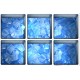 PAG 6pcs 13x13cm Water Shadow Ocean/Forest Seires Pattern 3D Non-Slip Waterproof Bathtub Mat Sticker