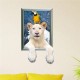 Polar Bear 3D Wall Decals PAG STICKER Removable Wall Art Animal Stickers Home Decor Gift