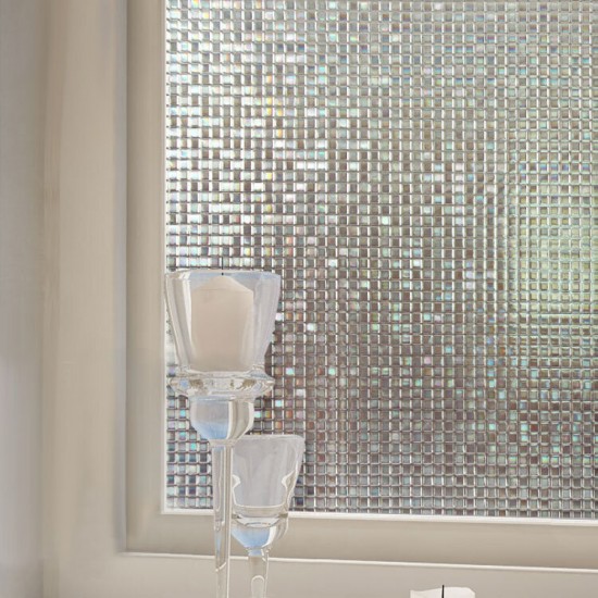 S151 45cmX200cm Modern Stripe Pattern Glass Stickers Bathroom Balcony Sliding Door Frosted Gla