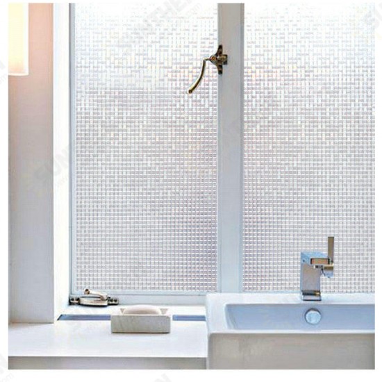 S151 45cmX200cm Modern Stripe Pattern Glass Stickers Bathroom Balcony Sliding Door Frosted Gla