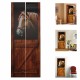 Self Adhesive Mural Decals 3D Horse Door Wall Sticker Wrap Home Decor 77x200cm