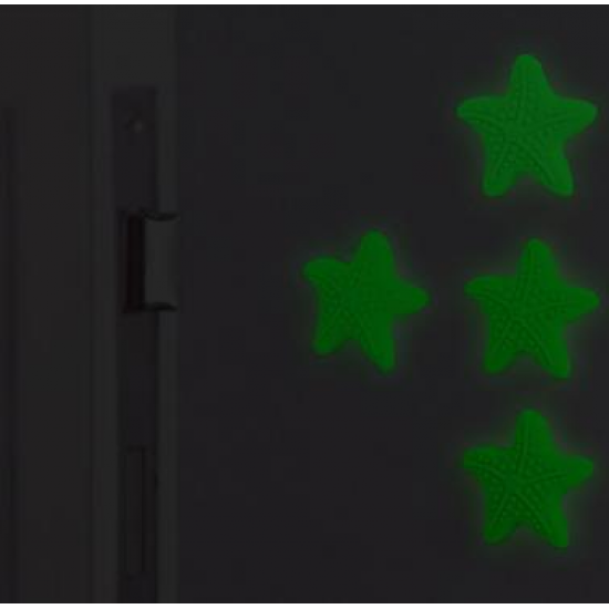 Starfish Silicone Door Knob Mute Luminous Elastic Stickers Crash Buffer Wall Protector Stickers