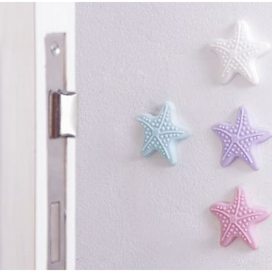 Starfish Silicone Door Knob Mute Luminous Elastic Stickers Crash Buffer Wall Protector Stickers