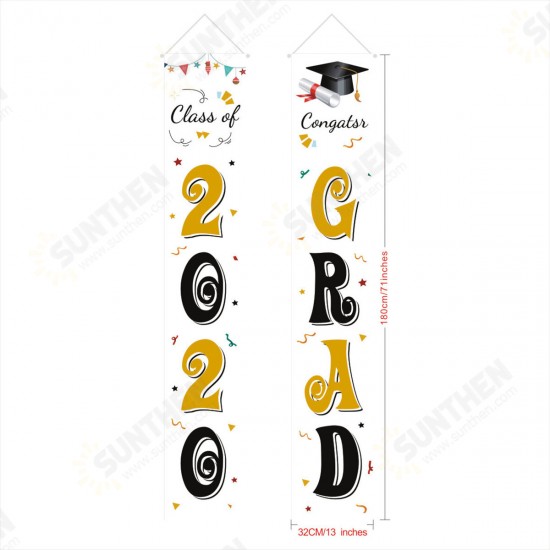 Wterproof Graduation Banner Door Curtain Dormitory Couplet Sticker for Graduatiing Ceremony