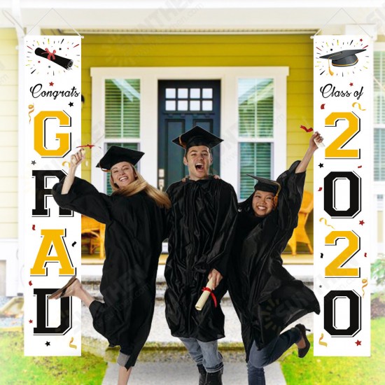 Wterproof Graduation Banner Door Curtain Dormitory Couplet Sticker for Graduatiing Ceremony