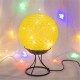 LED Linen Rattan Ball Desk Lamp USB Creative Romantic Night Light with Switch Button