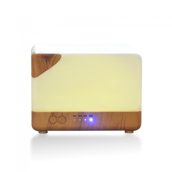 Smart WIFI 110-220V 12W Wood Grain Intelligent Aromatherapy Humidifier 6 Color LED Light Amazon Alexa Google Control