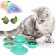 Cat Funny Toy Multifunction Windmill Turntable Massage Tickle Toy Hair Brush Pet Interactive Game with Luminous Ball