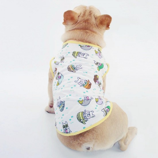 Dog Clothes Comfortable Breathable Summer Cooling Pet Clothes Pet T-shirt-S/M/L/XL