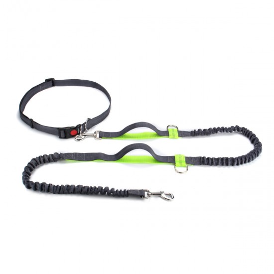 Hands Dog Leash Running Jogging Waist Belt Pet Training Elastic Leashes Dog Training Stick