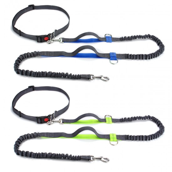 Hands Dog Leash Running Jogging Waist Belt Pet Training Elastic Leashes Dog Training Stick