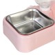 Pet Food Bowl Double Use Automatic Water Feeder Dog Cat Dispenser Bottle Drinking Fountain