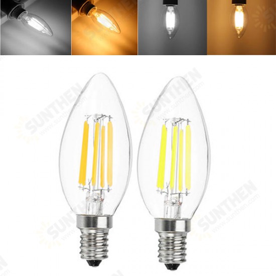 E12 E14 C35 5W 540LM Warm White Pure White LED Candle Light Bulb No Flicker AC110V AC220V