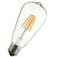 E27 ST64 8W Warm White Non-Dimmable COB LED Filament Retro Edison Bulbs 220V