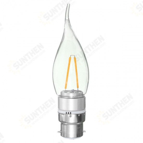 Non-Dimmable E27 E14 E12 B22 B15 2W Sliver Pull Tail Incandescent Candle Light Bulb 220V