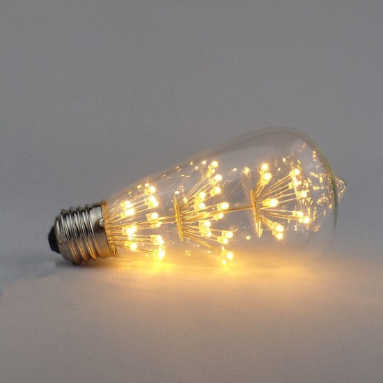 E27 E14 3W Retro Sky Star Edison Bulb LED Incandescent Lamp Chandelier Hanging Light AC220V