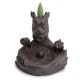 Dragon Fish Backflow Tower Burner Holder Ceramic With 10Pcs Cone Incense Decor