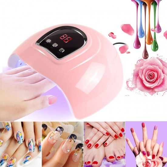 54W UV Nail Lamp 18 UV LED Lights Gel Nail Polish Dryer Curing Manicure