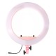 100-240V 18 inch Ring Light Mobile Phone Live Beauty Night Light + Hose Phone Clip + PTZ Stepless Dimming