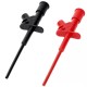 5Pcs Black P5004 Professional Insulated Quick Test Hook Clip High Voltage Flexible Testing Probe - Black