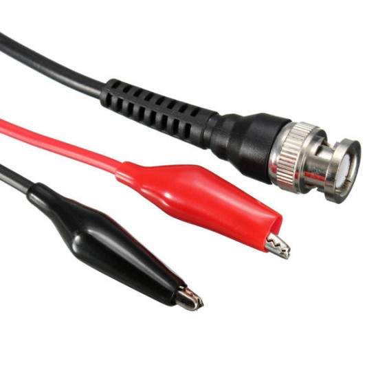 BNC Male Plug Q9 To Dual Alligator Clip Y Splice Oscilloscope Test Probe Cable Lead 120CM