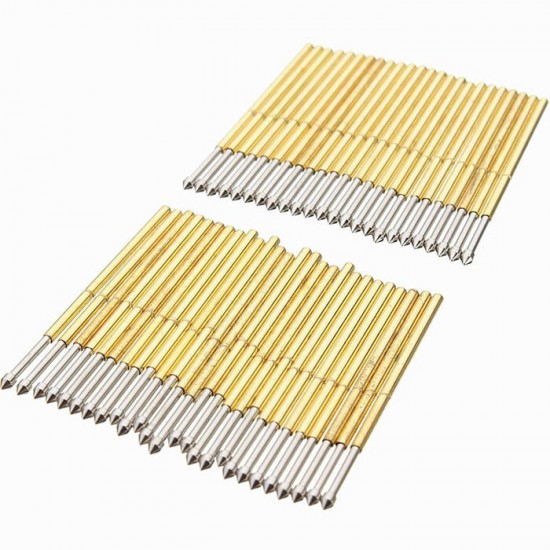 P100-E2 100Pcs Dia 1.36mm Length 33.3mm 180g Spring Test Probe Pogo Pin Tool