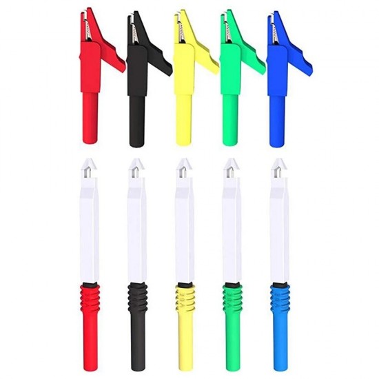 P1920B 30PCS Test Leads Back Probe Kit 4mm Banana Plug to Alligator Clip Leads with Wire Piercing Probes for Car Repairing