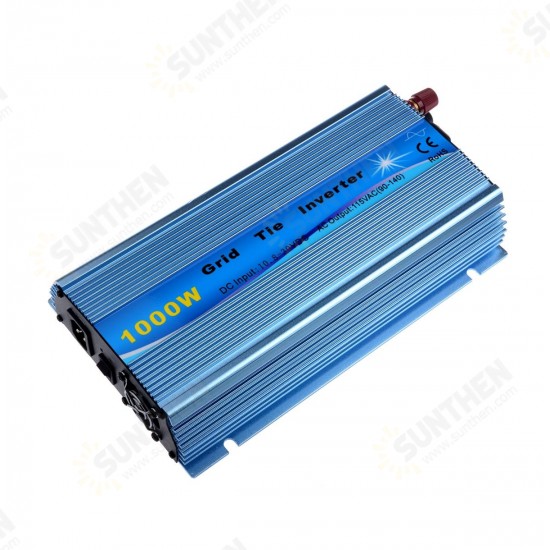 1000W Solar Grid Tie Inverter DC18V / DC24/36V to AC110V/220V MPPT Pure Sine Wave Inverter 50Hz/60Hz