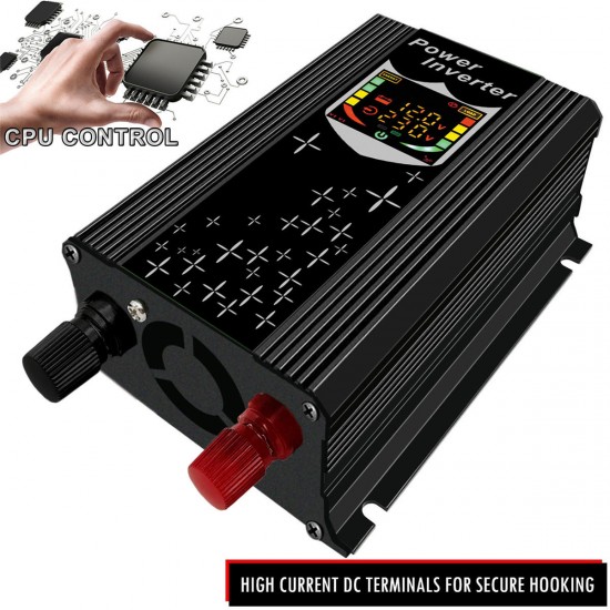 12V-110V/220V Dispaly Inverter 450W Power Inverter Car Modified Sine Wave Converter Solar Power Charger Inverter