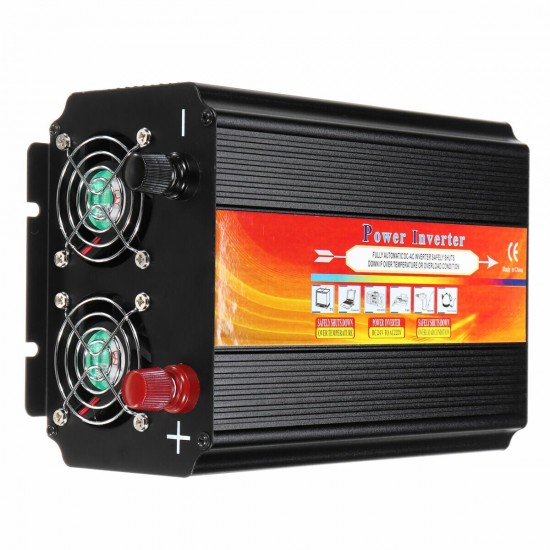 2000W Peak Intelligent LCD Display Inverter Smart Solar Power Inverter DC 12V/24V to AC 220V/110V Converter