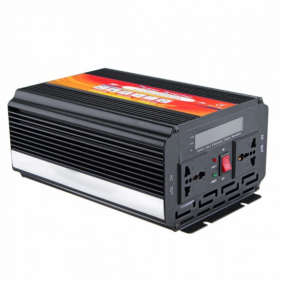 2000W Peak Intelligent LCD Display Inverter Smart Solar Power Inverter DC 12V/24V to AC 220V/110V Converter