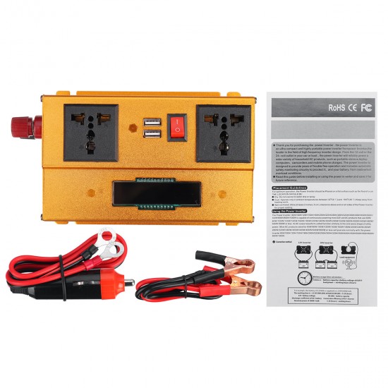 2200W Peak Power Inverter DC 12/24V or 48/60V to AC 220V Converter For Cars Steamboats Emergency