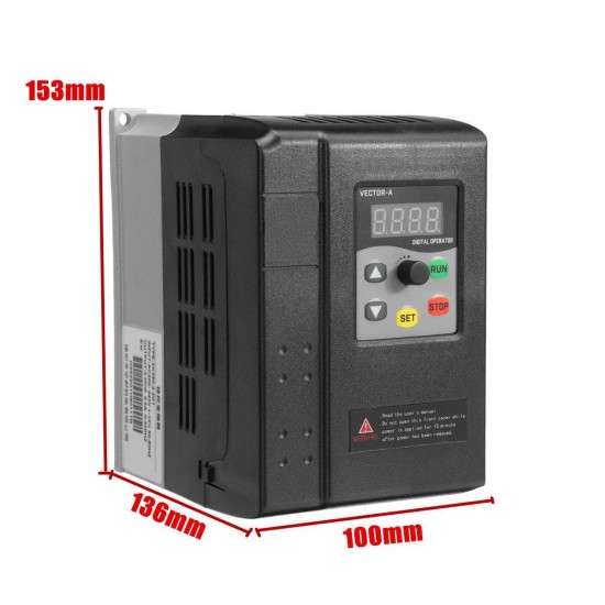 2.2KW 220V 9.5A 1HP To 3 Phase Variable Frequency Inverter Motor Drive VSD VFD